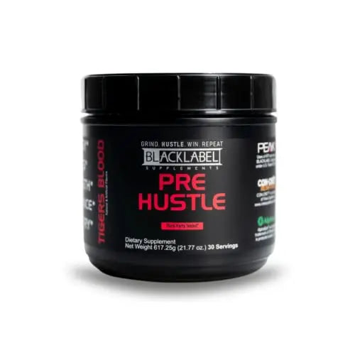BLACKLABEL Supplements - PRE Hustle - Pre-Workout Dietary Supplement - Supports Energy BLACKLABEL Supplements