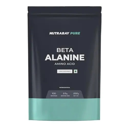 Nutrabay Pure 100% Beta Alanine Powder, Pre Workout supplement for Men & Women Nutrabay
