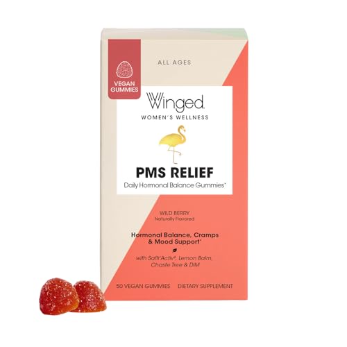Winged Wellness PMS Relief Vitamins - Daily Hormonal and Balance and PMS Symptom Relief Winged Wellness
