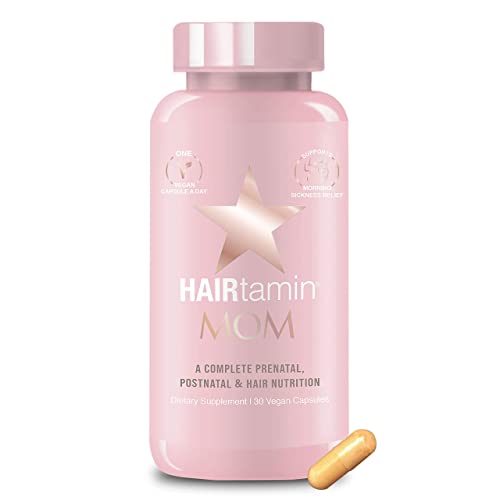 HAIRtamin MOM Vegan Prenatal & Postnatal Multivitamin Supplement & Hair Vitamin Pregnancy HAIRtamin