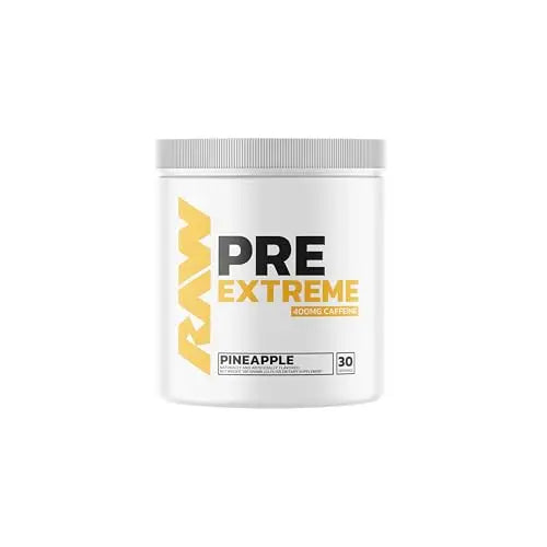 RAW Pre Extreme Pre Workout Powder (Pineapple, 30 Servings (Pack of 1)) RAW