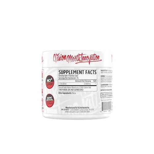 VMI Sports Citrulline Unflavored Powder Pure L-Citrulline | Promote Nitric Oxide Muscle VMI Sports