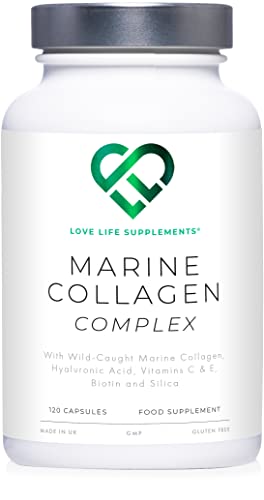 Wild-Caught Marine Collagen Complex Capsules with Hyaluronic Acid | 120 Capsules - 2 Month Supply LOVE LIFE SUPPLEMENTS