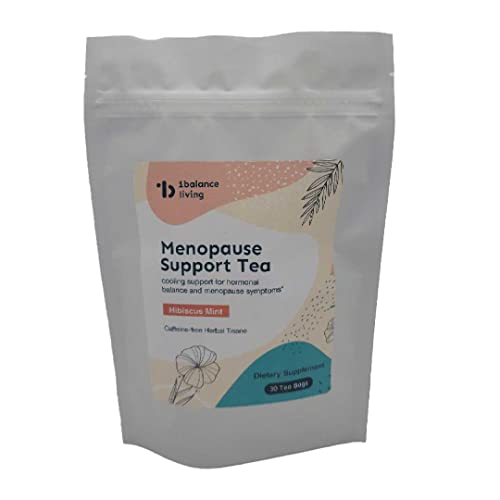 1Balance Living Menopause Support Tea: Cooling Hibiscus Mint, Perimenopause 1Balance Living