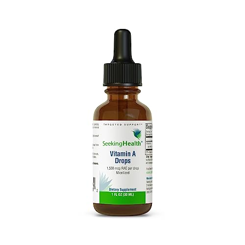Seeking Health Vitamin A Drops, 1507 mcg of Liquid Vitamin A for Immune System and Prenatal Health Seeking Health