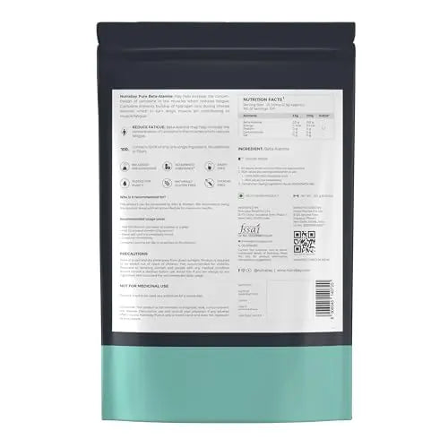 Nutrabay Pure 100% Beta Alanine Powder, Pre Workout supplement for Men & Women Nutrabay