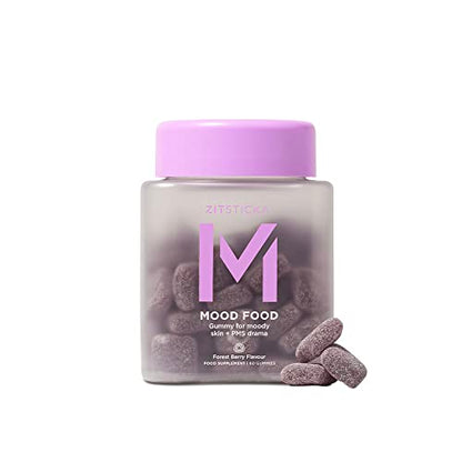 ZitSticka Mood Food: Gummy for Moody Skin + PMS Drama, Forest Berry Flavour ZitSticka