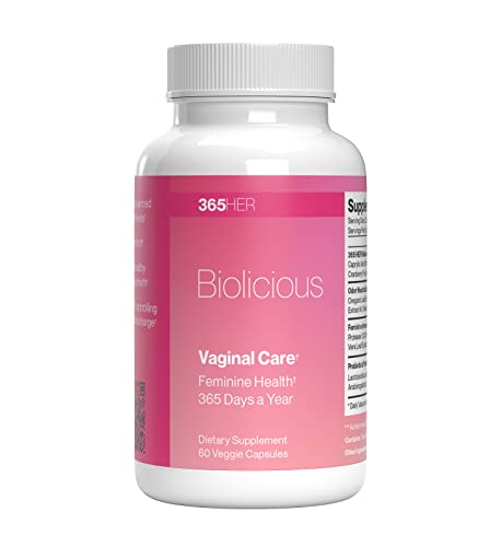 365 HER Biolicious Natural Vaginal Care Supplement (60 Capsules) | Neutralizes Odor and Reduces Discharge 365 HER