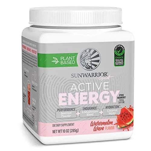 Sunwarrior Plant-Based Preworkout Powder Hydration Blend | Coconut Water Mushroom Sunwarrior
