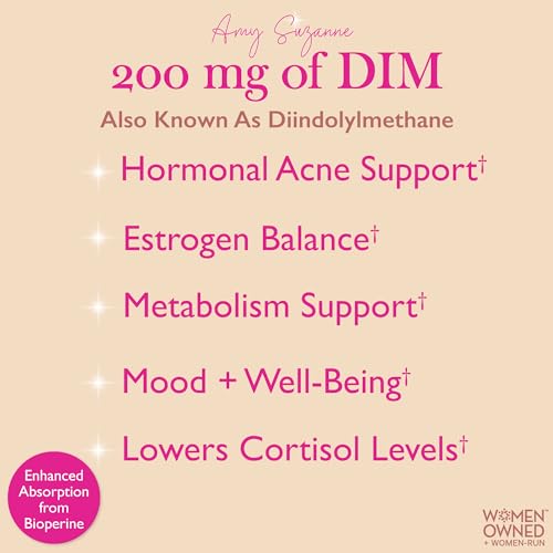 Amy Suzanne DIM Supplement - Menopause, PMS, and Hormonal Acne Support - Estrogen Metabolism Amy Suzanne