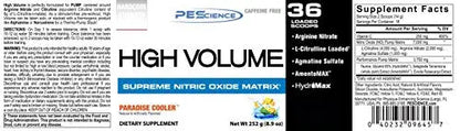 PEScience High Volume Pre-Workout Paradise Cooler 8.9 Ounce, 36 Servings PEScience