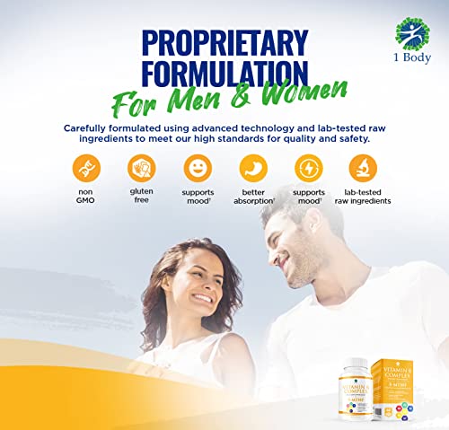 1 Body Vitamin B Complex – 5-MTHF Folate with B1, B2, B5, B6 1 Body