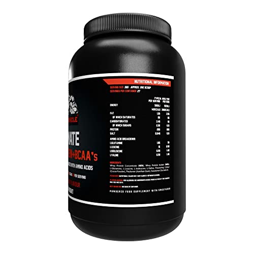 Ultimate Whey Protein + BCAA’s Powder, Premium High Protein Isolate, Enhance Lean Muscle Mass and Recovery, 1kg I AM MUSCLE