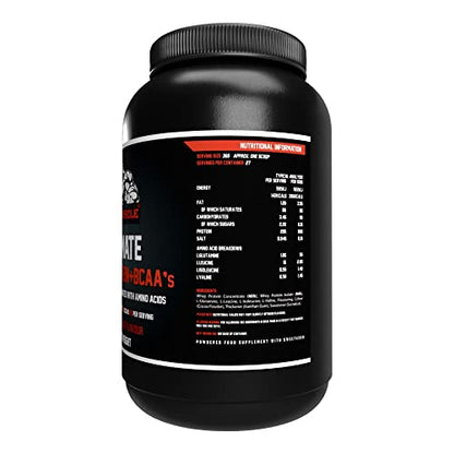 Ultimate Whey Protein + BCAA’s Powder, Premium High Protein Isolate, Enhance Lean Muscle Mass and Recovery, 1kg I AM MUSCLE