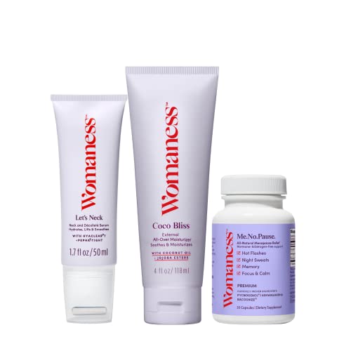 Womaness Menopause Cycle Kit - Coco Bliss - External Body Cream (4oz) + Me.No.Pause Womaness