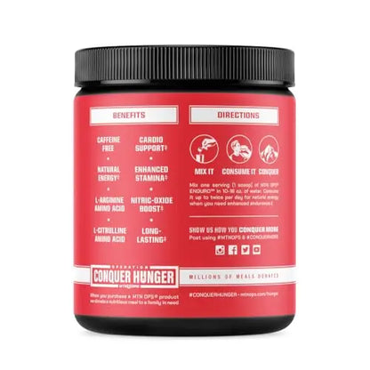 MTN OPS Enduro Nitric Oxide Supplement & Stim-Free Pre Workout - 30 Servings MTN OPS