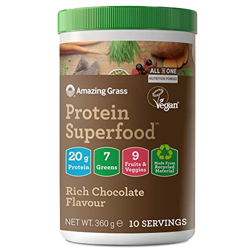 Amazing Grass Protein Superfood, Organic Vegan Protein Powder with Fruit and Vegetables Amazing Grass