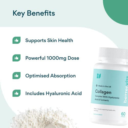 Bettervits Collagen Complex | 1000mg Hydrolyzed Capsules BettervitsBuy Supplements Australia