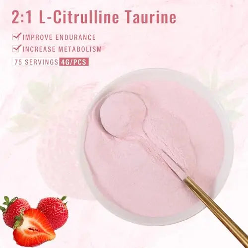SEDDS Strawberry-Flavored L-Citrulline Taurine 2:1, L Citrulline Powder, Unflavored Vegan SEDDS