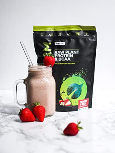 Vivo Life Perform Strawberry & Vanilla Flavour Vegan Protein Powder - BCAA Pea & Hemp Blend Vivo life