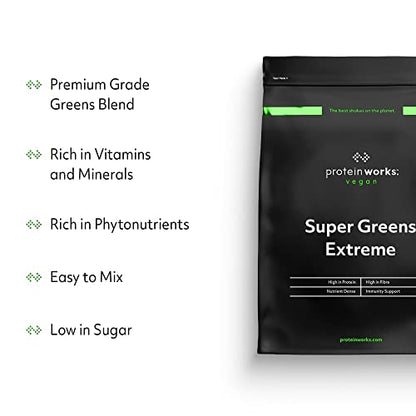 Protein Works Super Greens Extreme Powder , 156 Health Benefits , 41 Active Ingredients Protein WorksBuy Supplements Australia