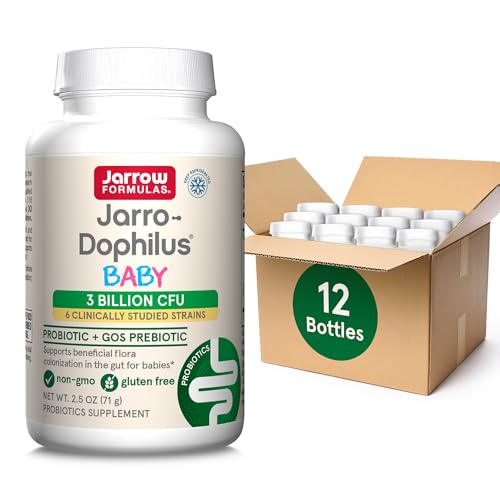 Jarrow Formulas Baby’s Jarro-Dophilus + GOS Supplement - 3 Billion CFU Per Serving - Multi-Strain Jarrow Formulas