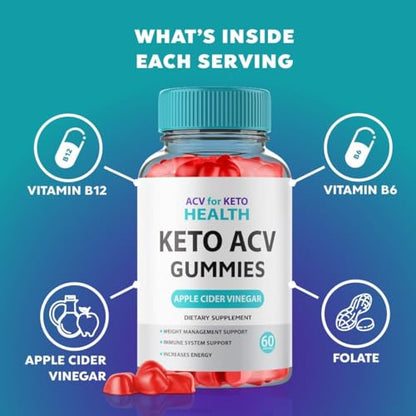 (3 Pack) ACV for Keto Health - Premium Apple Cider Vinegar Gummies – Natural Detox Hidden Elixir