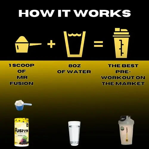 Nutrithority Mr.Fusion Pre Workout Supplement, Pineapple Punch, 40 Servings Nutrithority