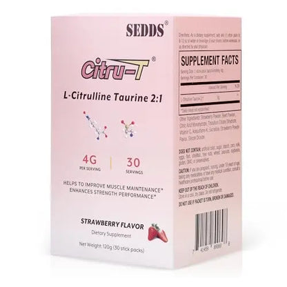SEDDS L-Citrulline Taurine 2:1, Strawberry-Flavored L Citrulline Powder Citrulline Supplements SEDDS