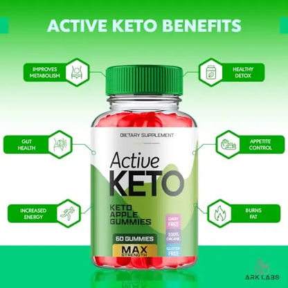 (2 Pack) Active Keto Gummies for Weight Loss, Active Keto Gummies, Active Keto ACV Gummies Ark Labs