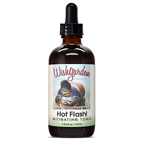 WishGarden Herbs Hot Flash Mitigating Tonic - Natural Herbal Hot Flash Relief & Night Sweats Supplement WishGarden