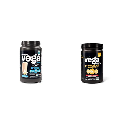 Vega Premium Sport Protein Vanilla Protein Powder, Vegan, Non GMO & Sport Pre-Workout Vega