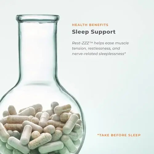 Rest-ZZZ - Powerful Sleep Support Supplement - Fall Asleep & Stay Asleep - Calms Nervous System LifeSeasons