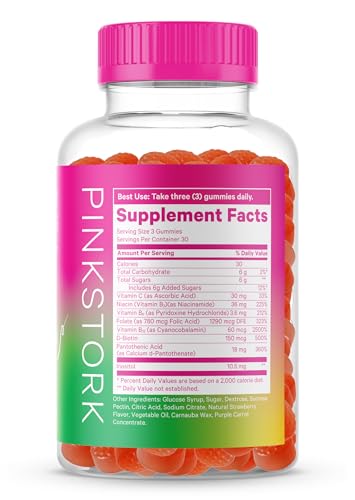 Pink Stork Fertility Gummies, Support Conception and Hormone Balance for Women with Inositol Pink Stork