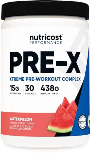 Nutricost Pre-Workout Xtreme, Watermelon, 30 Servings, Vegetarian, Non-GMO and Gluten Nutricost