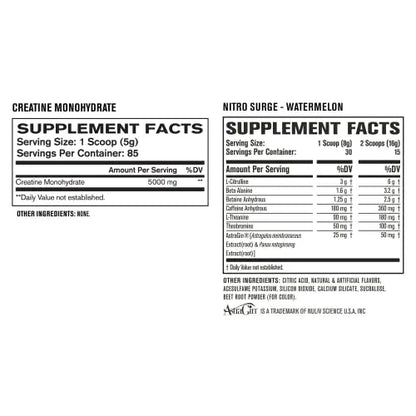 Nitrosurge Pre-Workout & Creatine Monohydrate - Pre Workout Powder With Creatine Jacked Factory