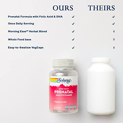 Solaray Once Daily Prenatal Multivitamin with Iron & DHA, Prenatal Vitamins and Minerals SOLARAY