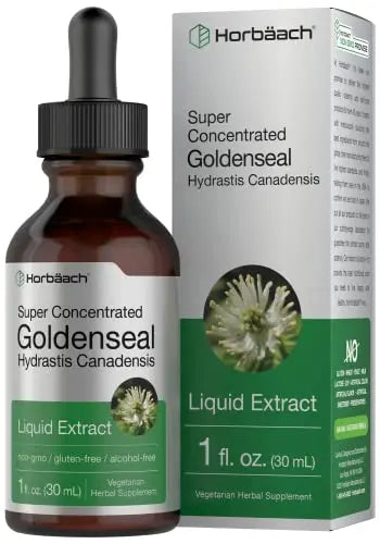 Goldenseal Root Extract Liquid | 1 fl oz Tincture | Super Concentrated | Alcohol Free Horbäach