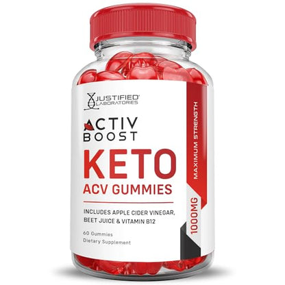(5 Pack) Activboost Keto ACV Gummies Advanced Formula 1000MG Active Boost Justified Laboratories