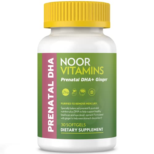 Noor Vitamins Halal Prenatal Vitamins with DHA and Folic Acid, Essential Vitamins Noor Vitamins