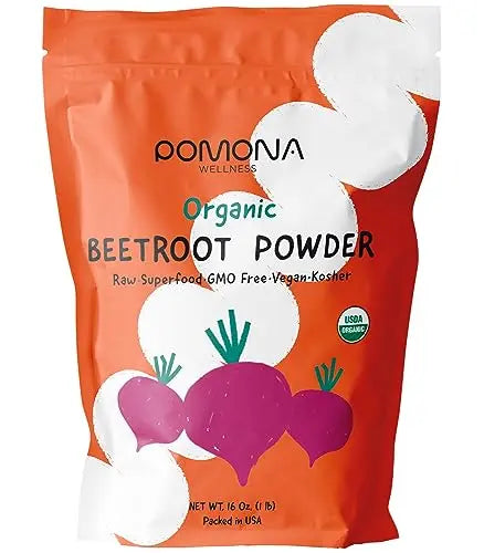 Pomona Wellness Organic Beetroot Powder, Superfood, Raw, Vegan & Non-GMO Pomona Wellness