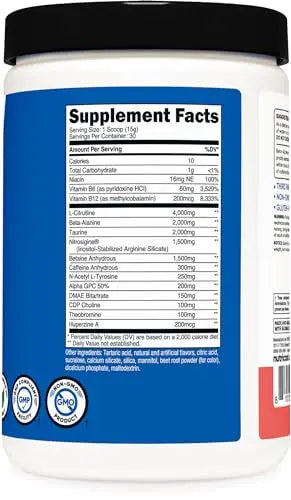 Nutricost Pre-Workout Xtreme, Watermelon, 30 Servings, Vegetarian, Non-GMO and Gluten Nutricost