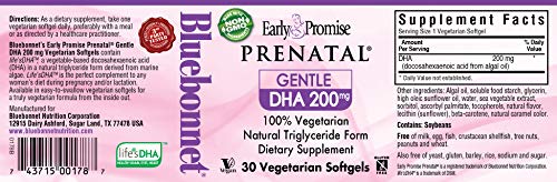 Bluebonnet Early Promise Prenatal Gentle DHA 200 mg Vegetable Capsules, 30 Count Bluebonnet