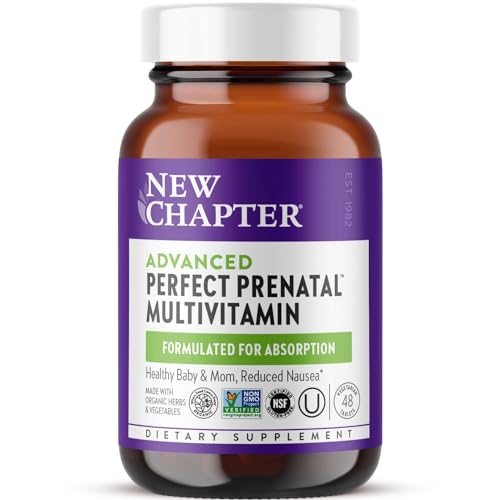 New Chapter Advanced Perfect Prenatal Vitamins, 48ct, Made with Organic New Chapter