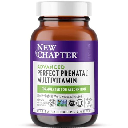 New Chapter Advanced Perfect Prenatal Vitamins, 48ct, Made with Organic New Chapter