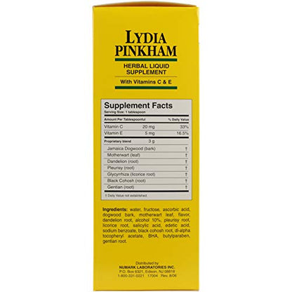 Lydia Pinkham Liquid Herbal Supplement for Menstruation and Menopause Support, 16 Ounce Lydia Pinkham