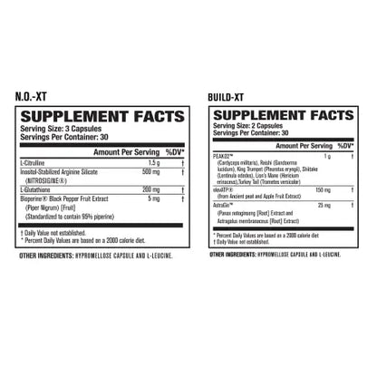 Jacked Factory Nitrosurge Pre Workout, N.O. XT Nitric Oxide Supplement & Build-XT Daily Jacked Factory
