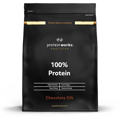 Protein Works - 100% Protein, 1.25kg, High Protein Blend, 41 Servings, Chocolate Silk Protein Works
