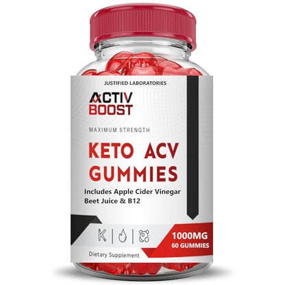 (5 Pack) Activboost Keto ACV Gummies Advanced Formula 1000MG Active Boost Justified Laboratories