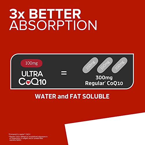 Qunol CoQ10 100mg Softgels, Ultra CoQ10 100mg, 3x Better Absorption, Antioxidant QunolBuy Supplements Australia